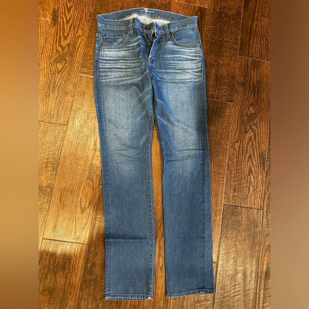 7 For All Mankind Men’s Paxtyn denim Jean light blue size 30